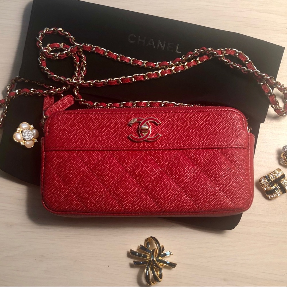 Red Chanel WOC brand new with authenticity card.